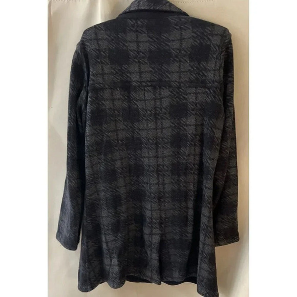 Parsley & Sage Small Long Jacket Button Down Coat Black Grey Reversible Winter - Picture 2 of 9